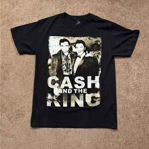 Cash and The King Shirt Johnny & Elvis Presley Vtg Zion Rootswear Medium USA